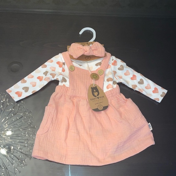 Rabbit bear 3 pc. Set with matching headband - Picture 2 of 3